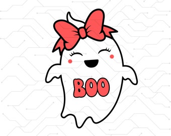 Ghost with Bow svg png - Halloween, Girl - Instant Digital Download - svg, png, Digital Download,Instant Download,Ghost Svg,Ghost With Bow,