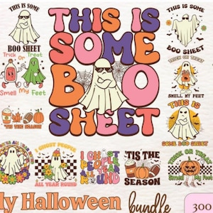 Retro Halloween Png Bundle, Retro Halloween Png, Retro Halloween Png, Groovy Sublimation PNG, Spooky Season Png, Trendy Halloween Png