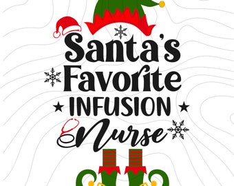 サンタのお気に入りの看護師 SVG、クリスマス スクワッド SVG、クリスマス SVG、サンタ スクワッド、看護師 SVG、サンタクロース SVG、クリスマス シャツ SVG ファイル (Cricut 用)