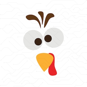 Turkey face SVG, Turkey Trot shirt SVG, Gobble SVG, Thanksgiving sublimation png, Funny turkey face cut cutting file for Cricut Silhouette