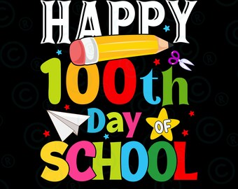 Felices 100 días de escuela Diseño de camiseta png, 100 días de escuela png, Retro Apple Png, 100 días de escuela Camisa de maestro, Diseño de sublimación