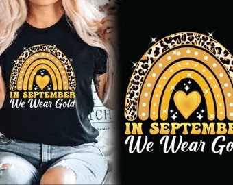 In September We Wear Gold Png, Childhood Cancer Awareness Png, September We Wear Gold Png, Childhood Cancer Ribbon Gold Png,Digital Download