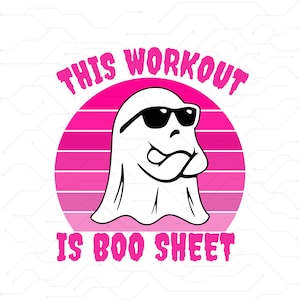 This Workout Is Boo Sheet Halloweent png ,workout, boo, sheet, halloween, gym, ghost, groovy, pink, tank, top, cool, tees,grab, funny tee