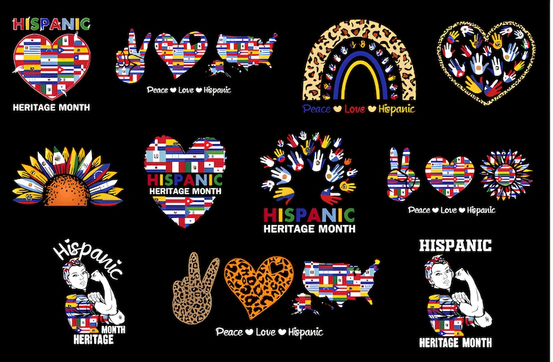 23 National Hispanic Heritage Month PNG SVG JPG -celebrate Culture ...