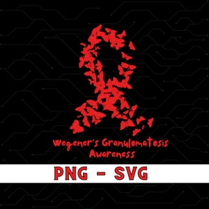 Wegener’s Granulomatosis Awareness png svgWegener’s Granulomatosis Warriorpng,Wegener’s Granulomatosis Red Ribbon svg png