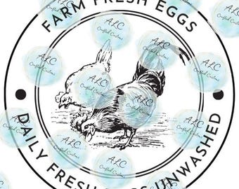 Huevos frescos de granja para imprimir