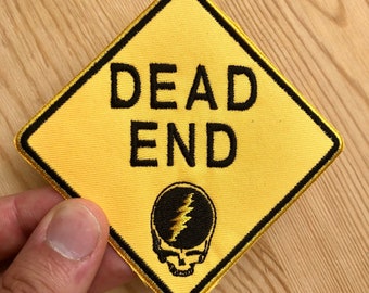 Grateful Dead Stealie &quot;Dead End&quot; Patch - 3 x 3&quot; Grateful Dead Inspired Patch