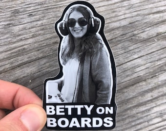 Grateful Dead &quot;Betty on Board&quot; Sticker - Betty Cantor-Jackson Inspired Soundboards 3.3 x 2&quot; Sticker (The Dead lot sticker)