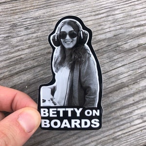 Grateful Dead &quot;Betty on Board&quot; Sticker - Betty Cantor-Jackson Inspired Soundboards 3.3 x 2&quot; Sticker (The Dead lot sticker)