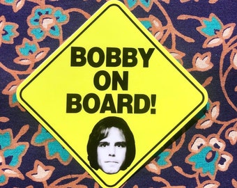 Grateful Dead Bob Weir Sticker - &quot;Bobby on Board&quot; Grateful Dead Inspired, Baby on Board Spoof (3x3&quot; and 4x4&quot; Sticker)