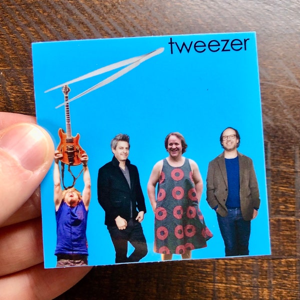 Phish Tweezer Sticker - Phish & Weezer Album Cover Inspired 3x3" Vinyl Sticker (Trey Anastasio, Page McConnell, Jon Fishman, Mike Gordon)