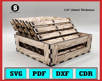 Pallet Coasters Svg Files, Vector Files For Wood Laser Cutting
