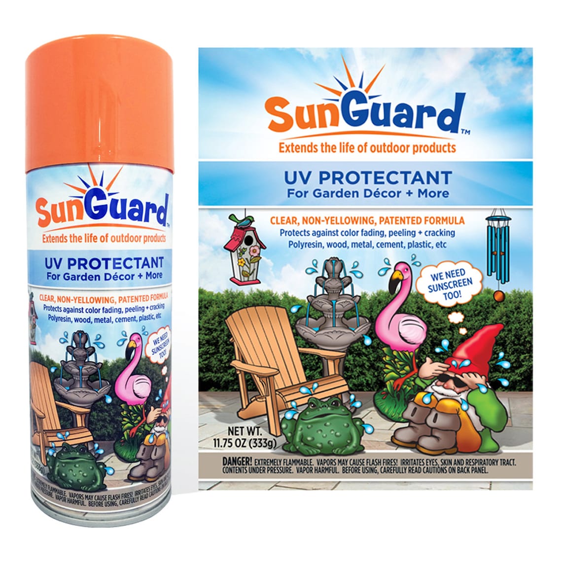 SUNGUARD UV Protectant Spray for Outdoor Décor, Furniture & More 3pack