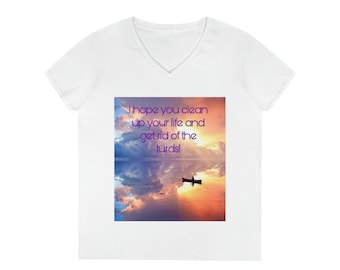 Koszulka z dekoltem w serek Affirmation