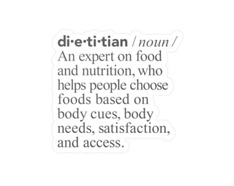 Decal Dietitian Defined: Kiss-Cut Vinyl