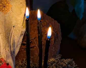 HEKATE Candele rituali e streghe / raffinate con incenso di storace • incantesimi del crocevia • protezione • trasformazione • 100% cera d'api nera