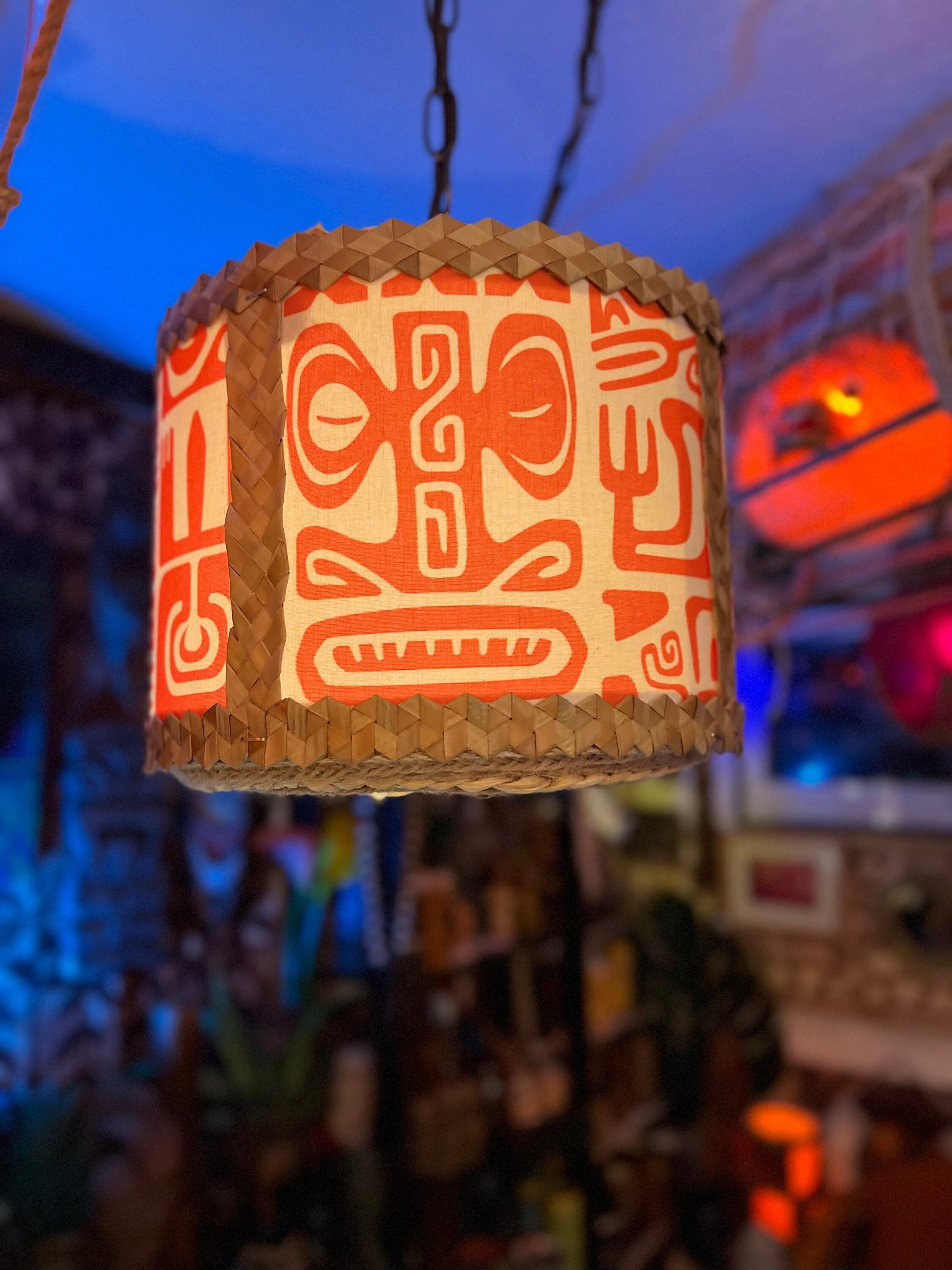 Tiki Lamp Tiki Light Fish Float Glass Light Pendant Ceiling Decor Bar