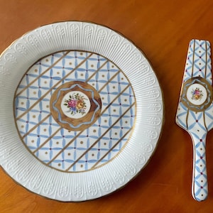 1950 Mancioli Firenze 5 piatti piani dipinti a mano porcellana ceramica
