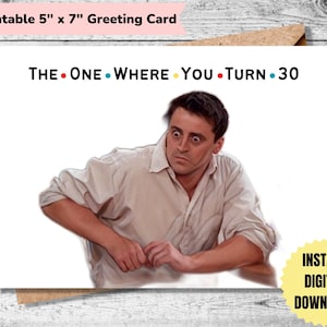 Druckbare Grußkarte | FREUNDE Karte | Joey Tribbiani | Freunde | Happy Birthday Karte | Geburtstagskarte | Warum Gott | DIGITALER DOWNLOAD