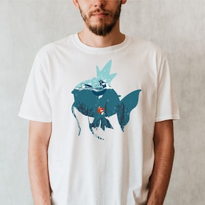 Unisex soft cotton anime gaming sealife style tshirt