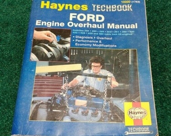 HAYNES Ford Engine Overhaul Manual V8 Engines Techbook Overhaul Modifications