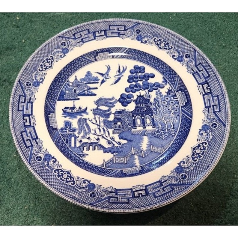 Johnson Brothers Bros Willow Blue Dinner Plate Made in England 10 1/4 ...
