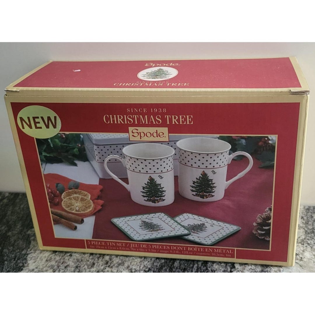 新品 ハロルド・ホールドウェイ SPODE クリスマスツリー 5ピース 新品 ハロルド・ホールドウェイ SPODE クリスマスツリー 5ピース