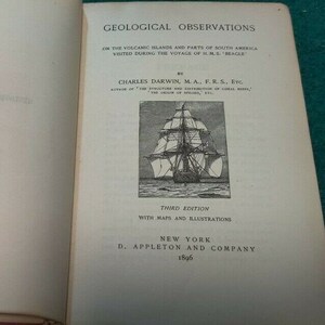 1896 GEOLOGICAL OBSERVATIONS Volcanic Islands HMS Beagle Charles Darwin 3rd Ed