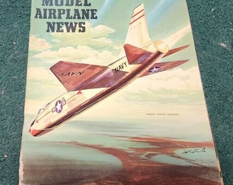 1956 October MODEL AIRPLANE NEWS Magazine Chance Vought Crusader Gimlet Royono