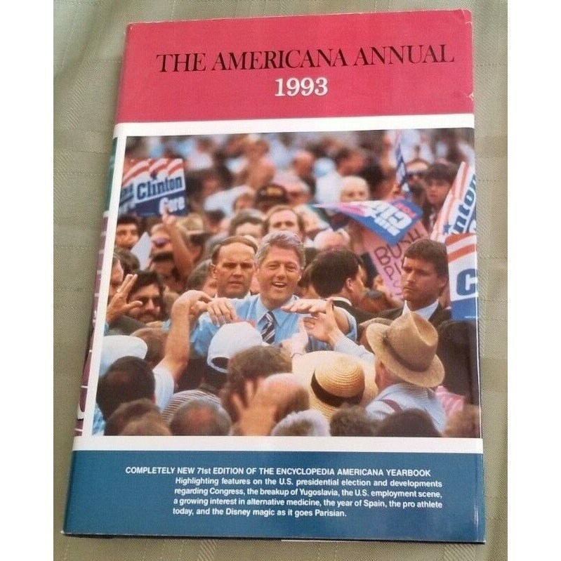 Groiler THE AMERICANA ANNUAL 1993 Wydarzenia 1992 Bill Clinton Disney w Paryżu +