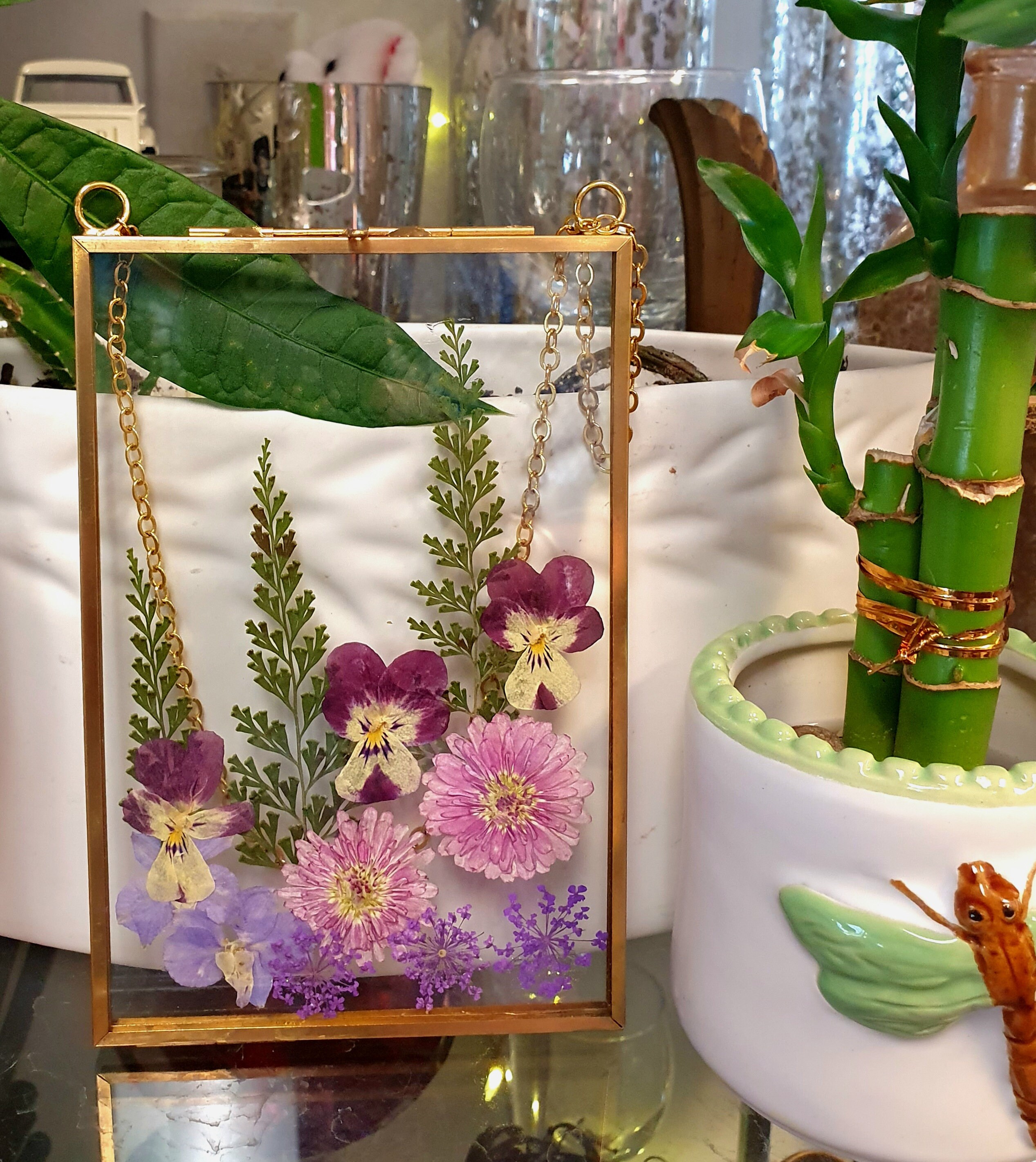 Wall Art Dried Pressed Real Flowers in Glass Frame 4x6 Inches Etsy