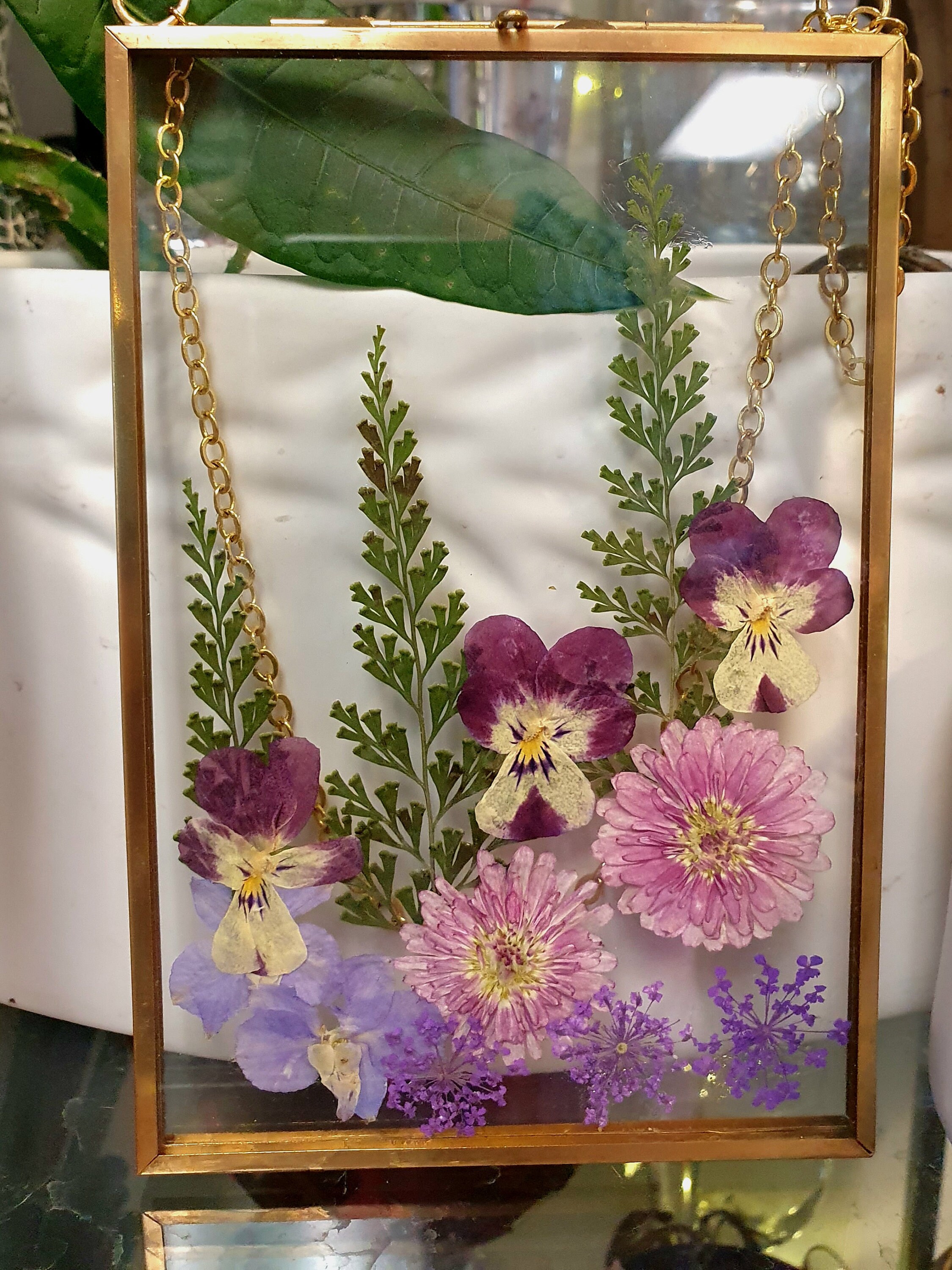 Wall Art Dried Pressed Real Flowers in Glass Frame 4x6 Inches Etsy