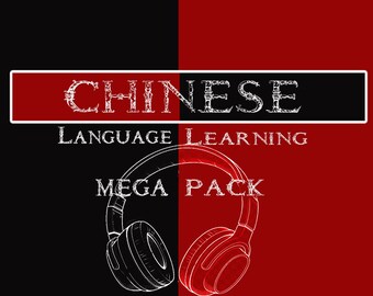 Chinesisch lernen Sprache Mega Pack | Vollständiges Beherrschungs-Bundle | PDF Lehrbücher & Audio-Lektionen | Mandarine Digitaler Download