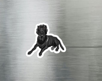 Adesivo in vinile nero Labrador Retriever