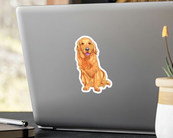 Golden Retriever Vinyloverdrukplaatjesticker