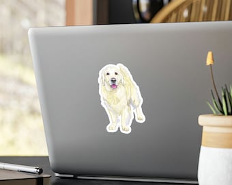 Adesivo decalcomania crema inglese Golden Retriever