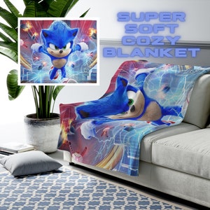 Sonic plush blanket Velveteen Plush Blanket