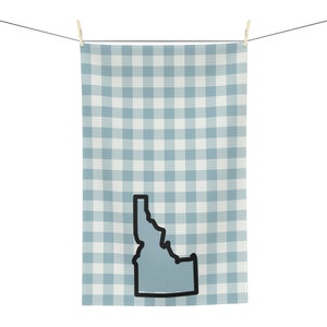 Idaho Soft Tea Towel Kitchen towel bathroom plaid blue
