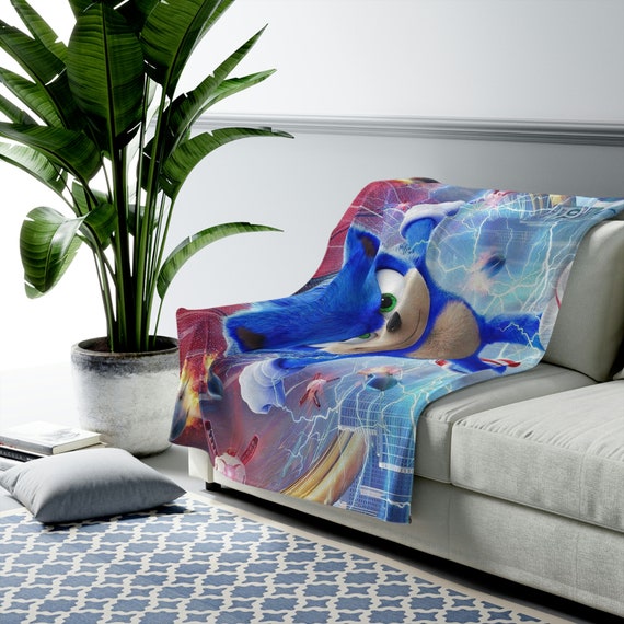 Sonic plush blanket Velveteen Plush Blanket
