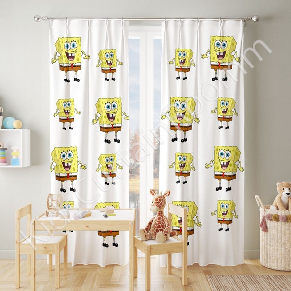 Cartoon Kids Room Curtains. Nursery Curtains,  Window Curtains, Custom Curtains, Baby Room Curtains, Baby Boy and Girl Curtains