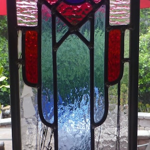 beautiful art nouveau stained glass, stained glass, window decoration, gift for house warming, gift for newlyweds, shower gift,