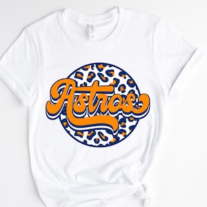 Houston Astros Cheetah Print Baseball Tee
