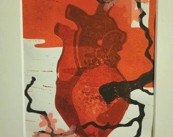 Impresión anatómica de corazón: inspirada en el Ukiyo japonés