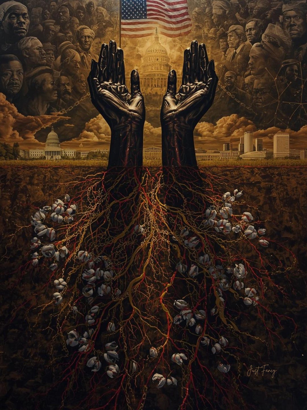 The Hands That Built a Nation - Digital Art - Wall Poster - Black Art ...