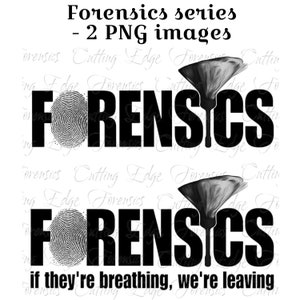 FORENSICS Fingerprint / Fingerprint Brush / Crime Scene / Latents / If They&#39;re Breathing we&#39;re Leaving / 2 PNG Digital Files