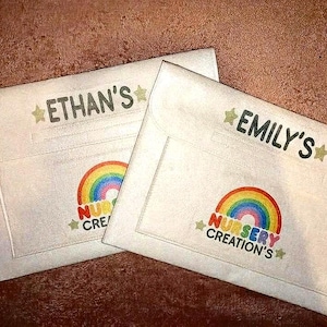Personalised Felt Keepsake Folder | Children’s Artwork Memory Holder | Baby & Travel Document Folder A4 Size, Nursery | School | Wedding