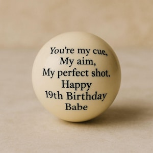 Cue Ball Best Gift For Dad Personalized Cue Ball Customised Cue Ball Billiards Cue ball Gift For Him Birthday Gift Cue Ball Billiards Gift
