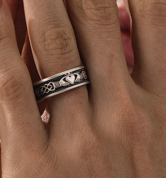 DTPsilver® Anello Claddagh In Argento 925 - Foto 8