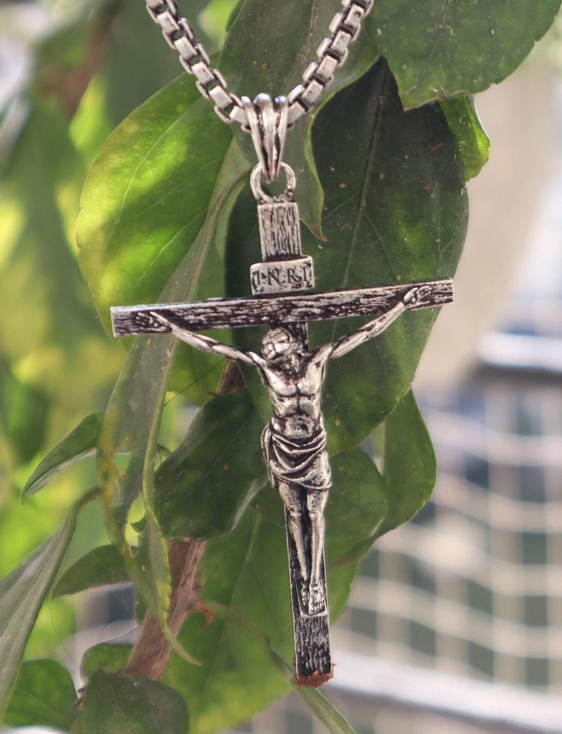 Handmade 925 Sterling Silver Crucifix Necklace – Jesus Christ Cross ...