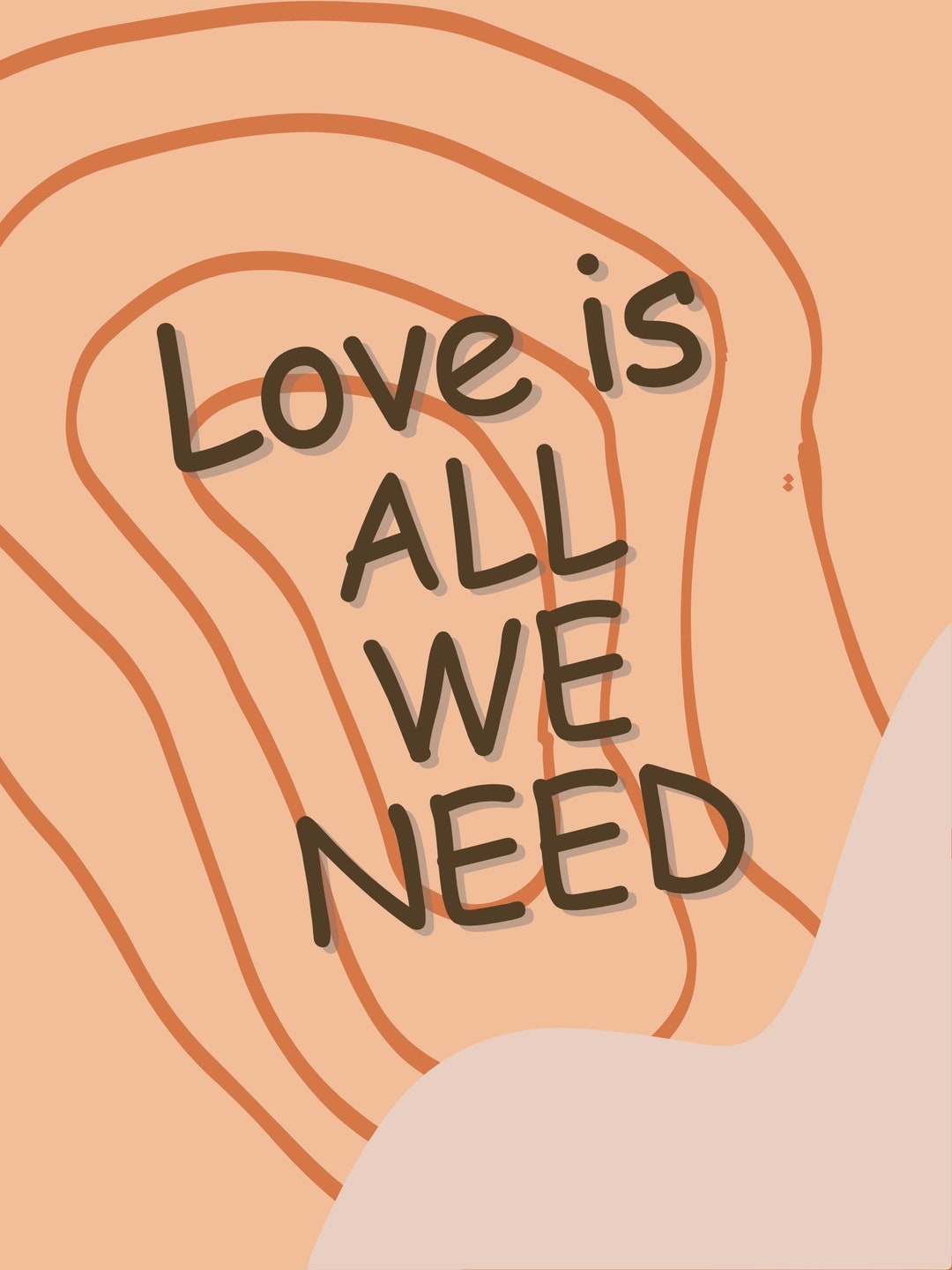 Love is All We Need Poster - Etsy